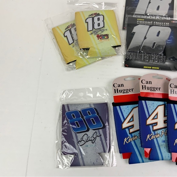 Other Nascar Lot Of 11 Koozies Emblems Kyle Busch Kevin